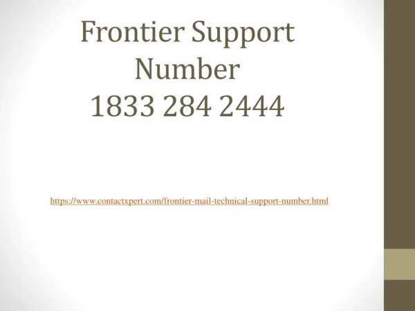 Frontier Email Service ( 1)-833-284-2444 Phone Number USA