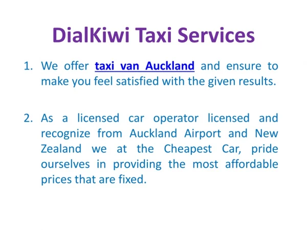 Taxi west auckland