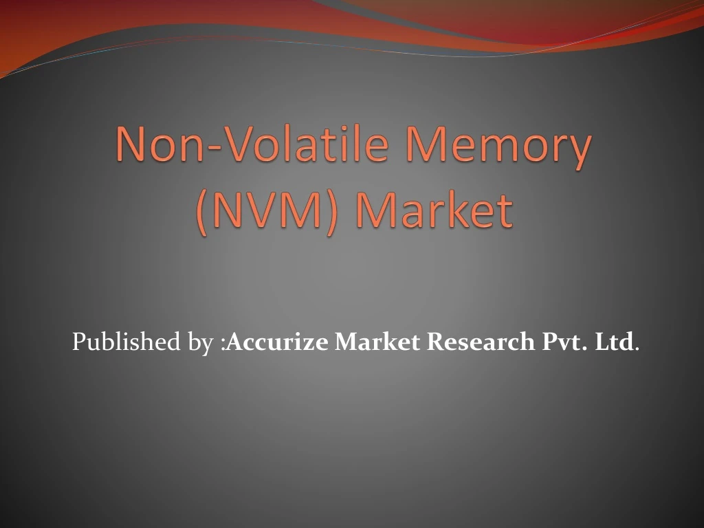 non volatile memory nvm market