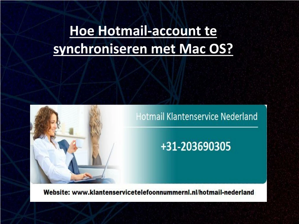 hoe hotmail account te synchroniseren met mac os
