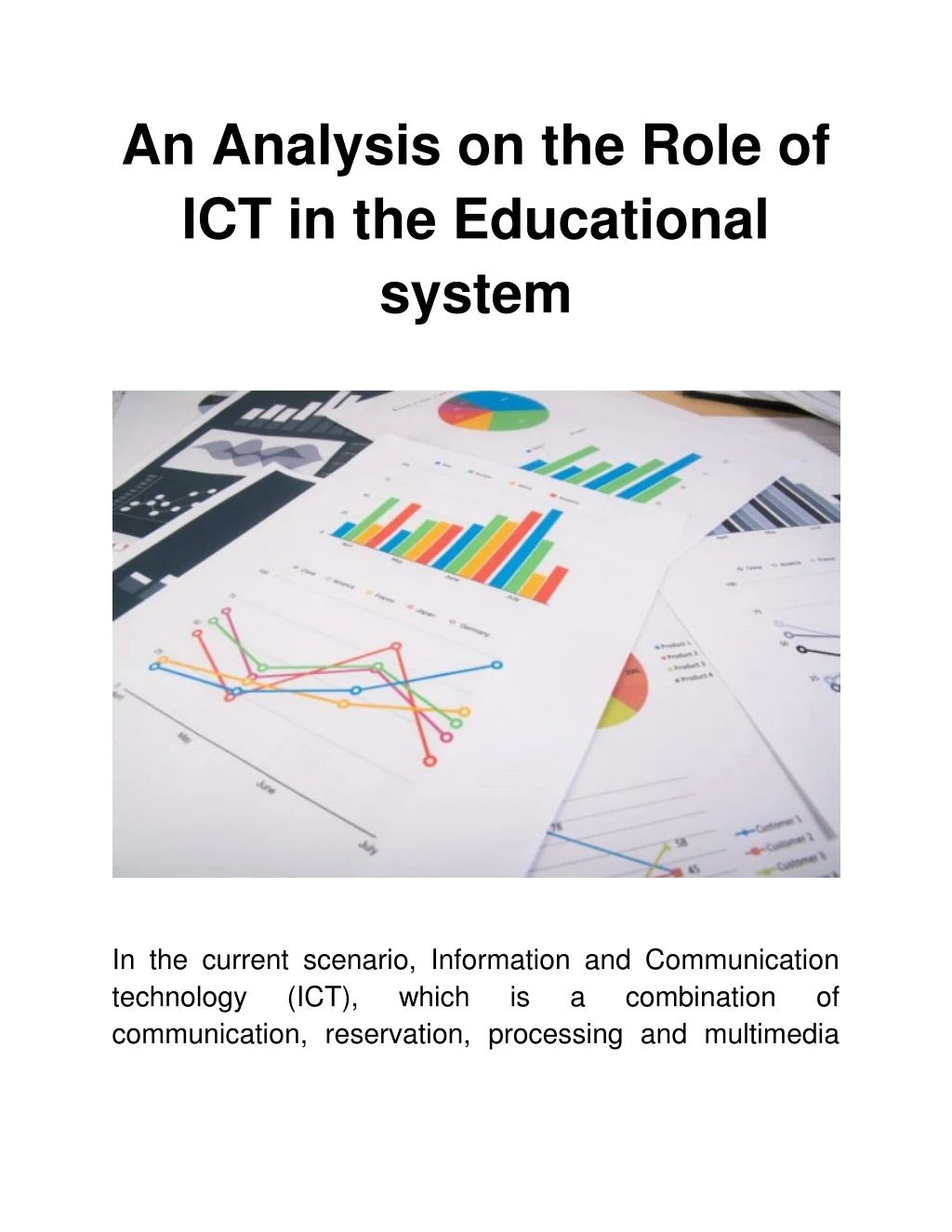an analysis on the role of ict in the educational