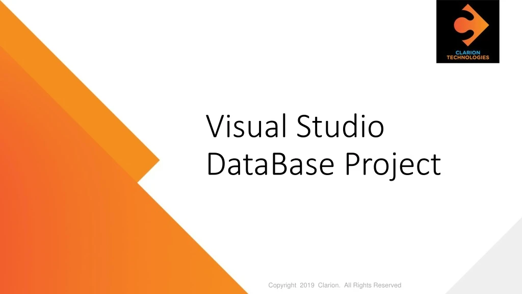 visual studio database project