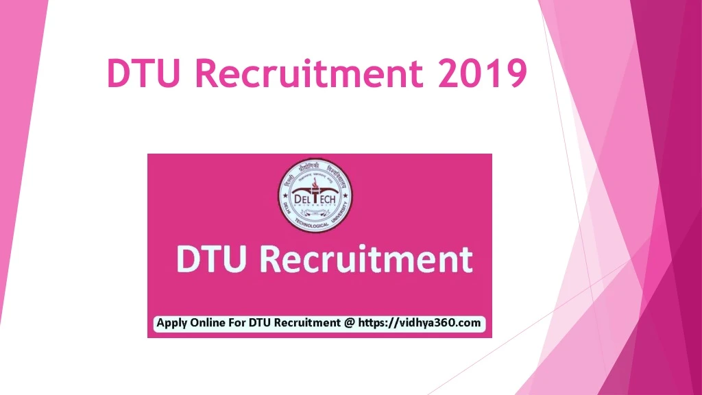 dtu recruitment 2019