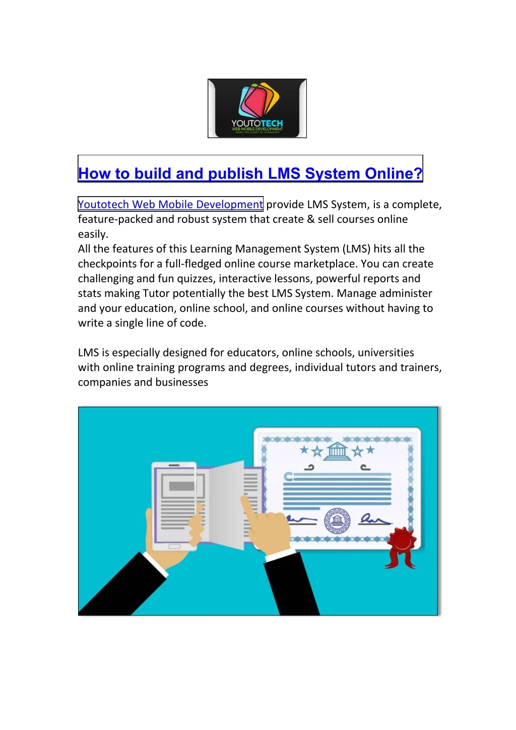 how to build and publish lms system online