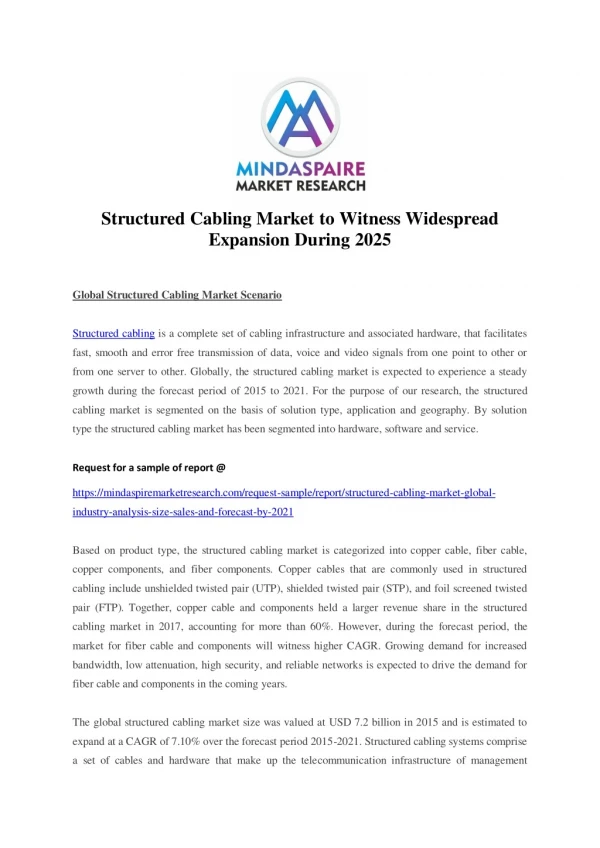structured cabling market to witness widespread