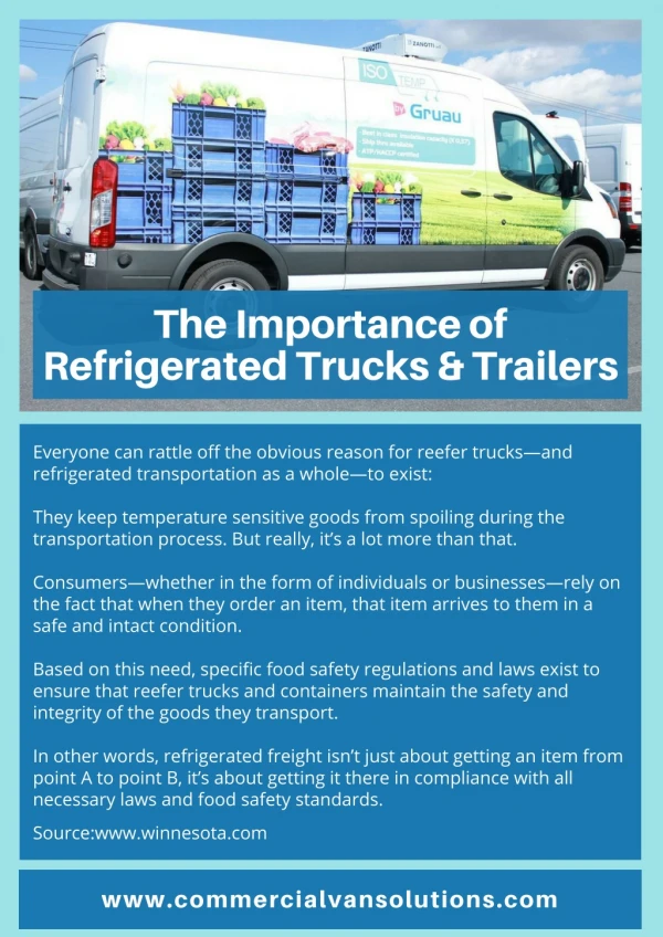 The Importance of Refrigerated Trucks & Trailers