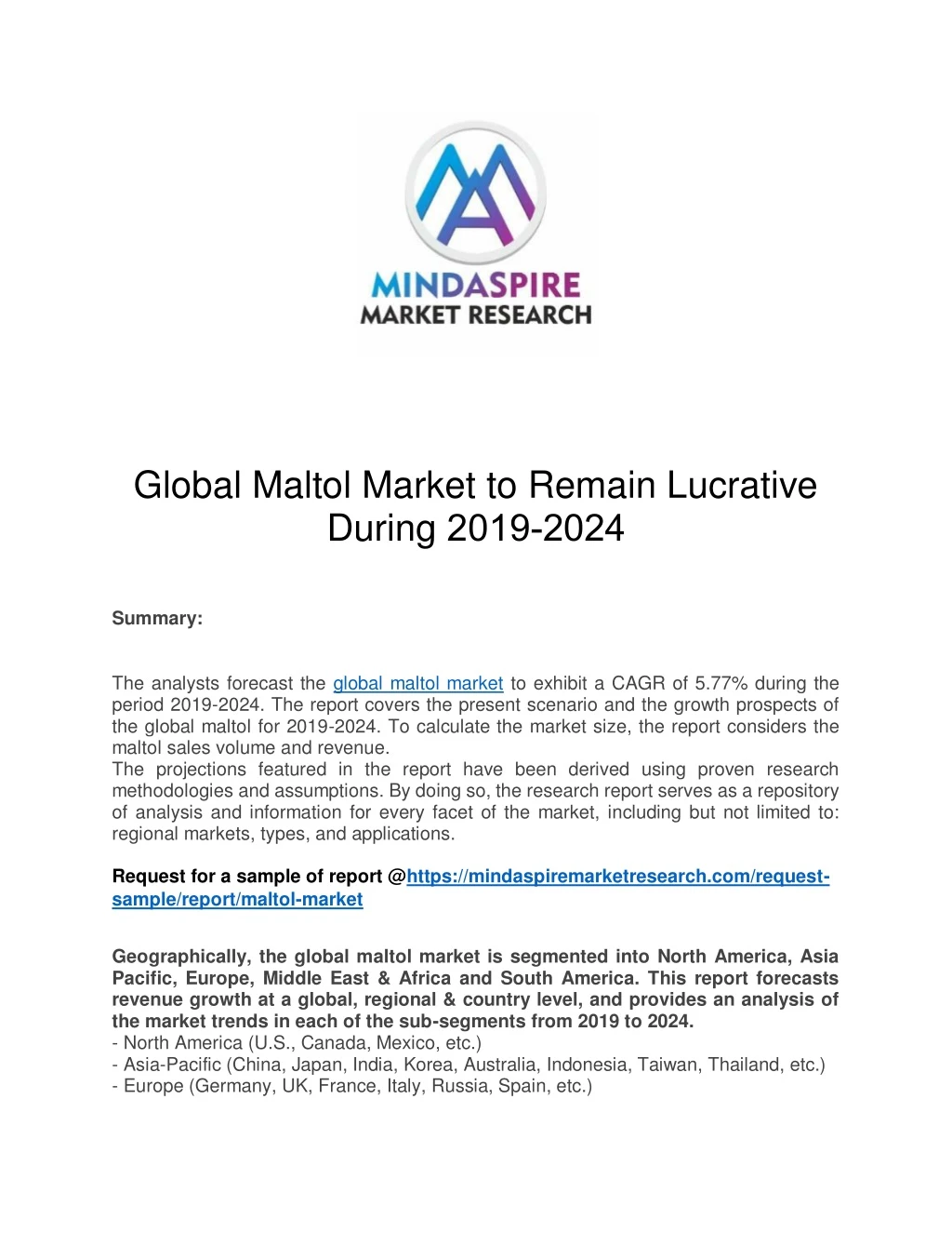 global maltol market to remain lucrative during
