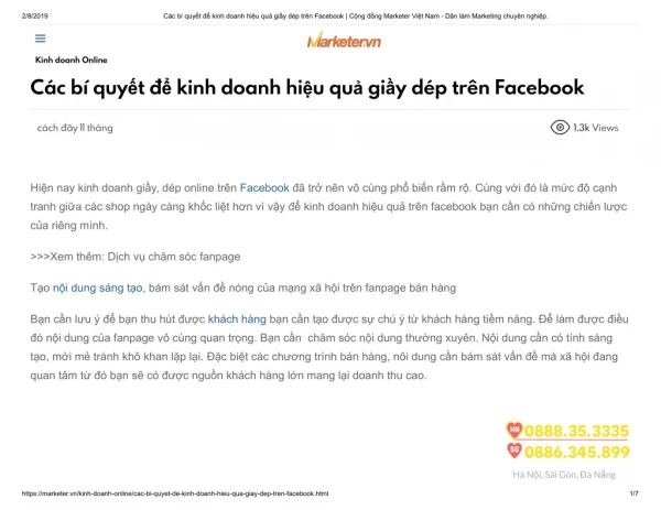 Các bí quyết để kinh doanh hiệu quả giầy dép trên Facebook _ Cộng đồng Marketer Việt Nam - Dân làm Marketing chuyên nghi