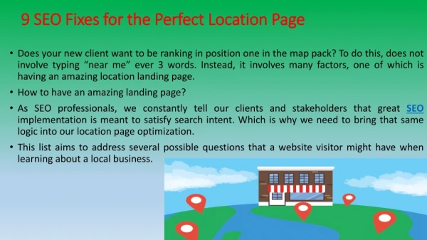 9 SEO Fixes for the Perfect Location Page