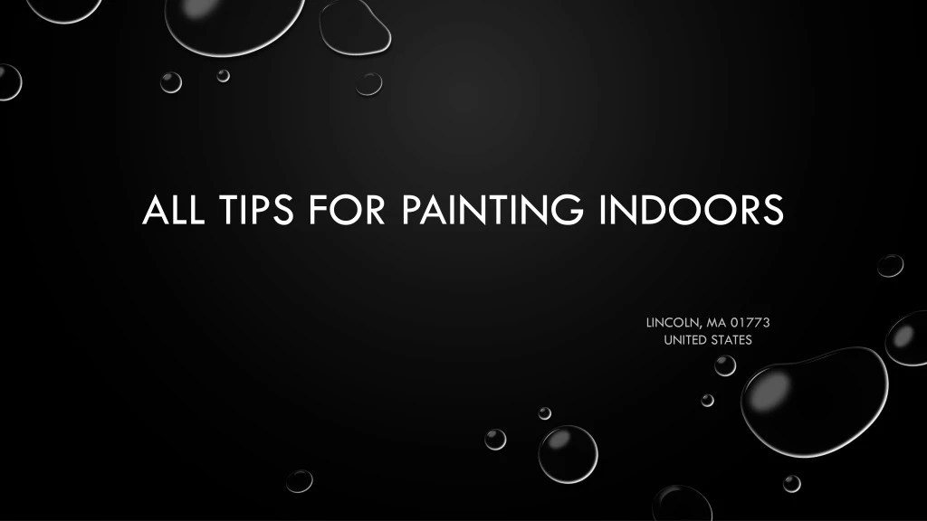 all tips for painting indoors