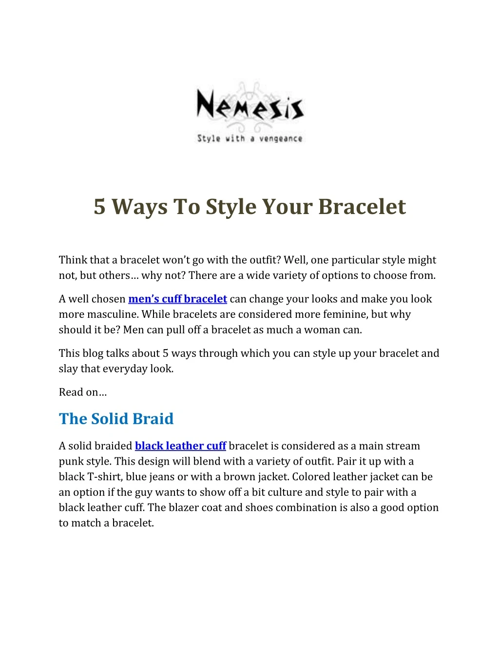 5 ways to style your bracelet