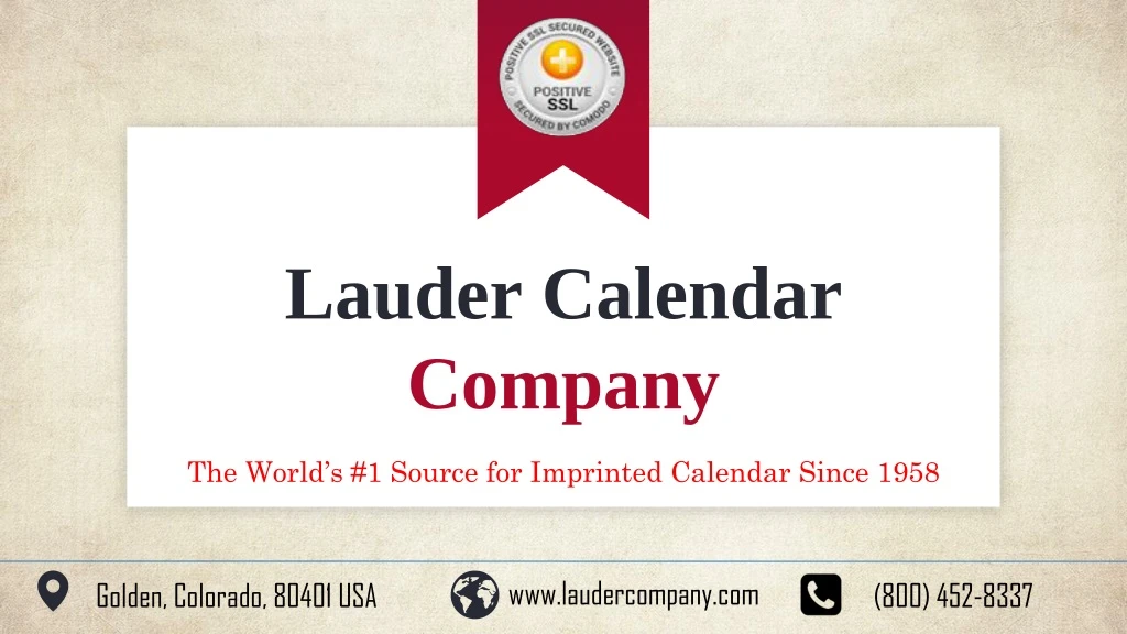 lauder calendar company