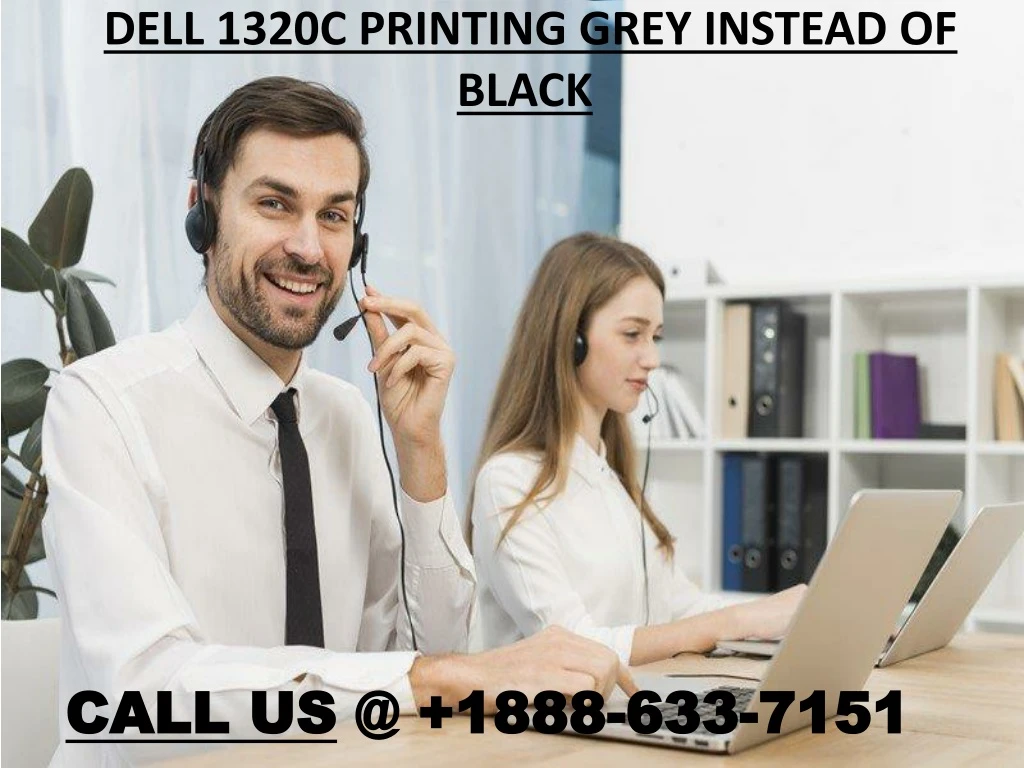 dell 1320c printing grey instead of black