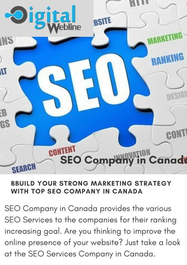 Build Your Strong Marketing Strategy with Top SEO Company in Canada