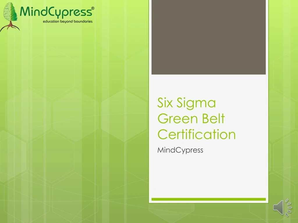 six sigma green belt certification