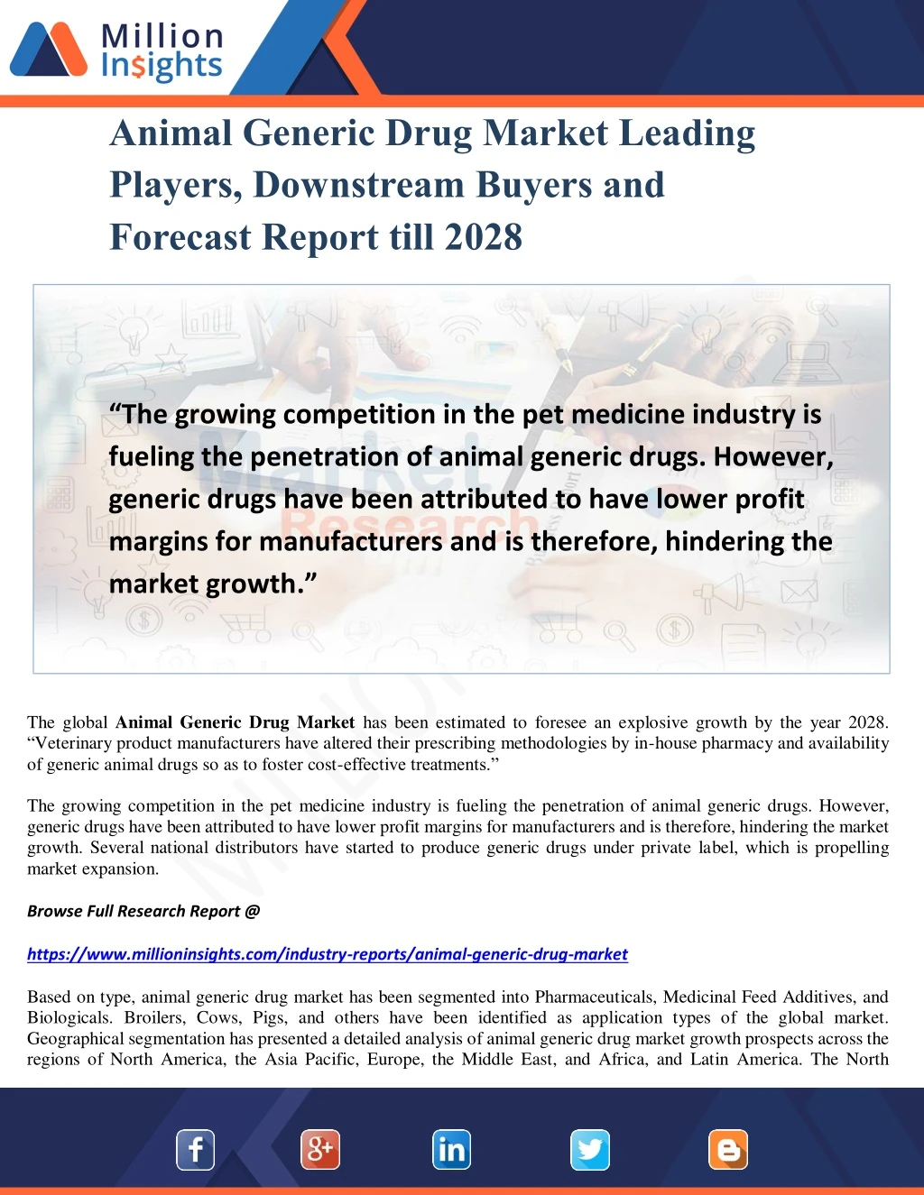 animal generic drug market leading players