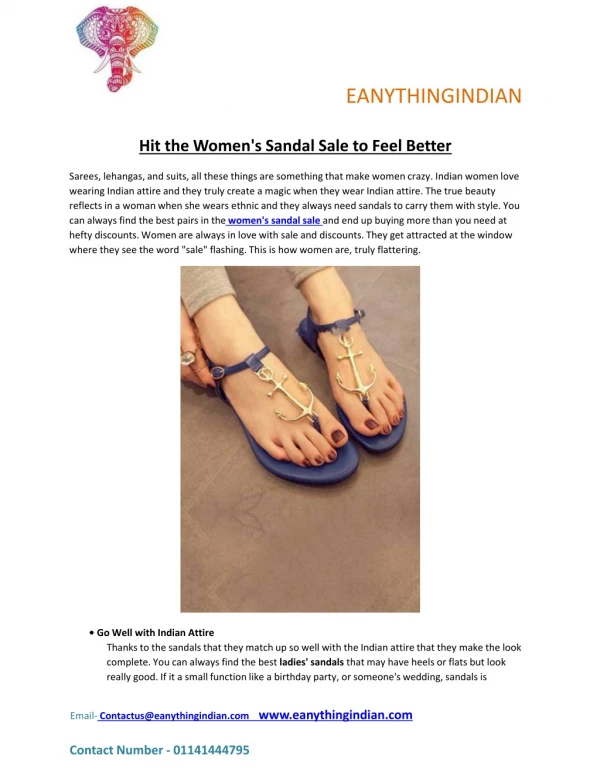 Hit the Women’s Sandal Sale to Feel Better