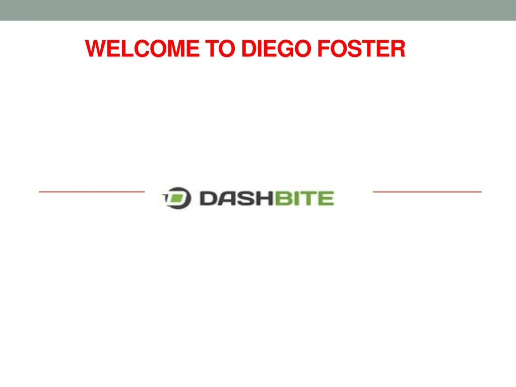 welcome to diego foster