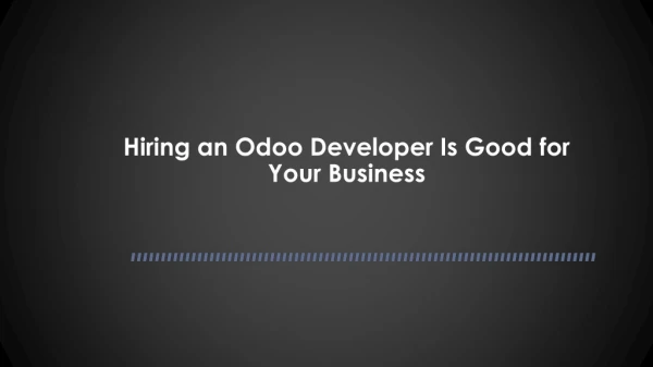 Hire odoo developer for Business