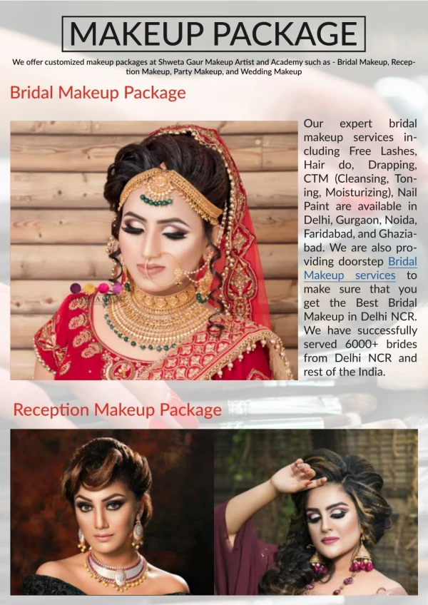 Best Bridal Makeup Packages | Book Makeup Artist in Delhi