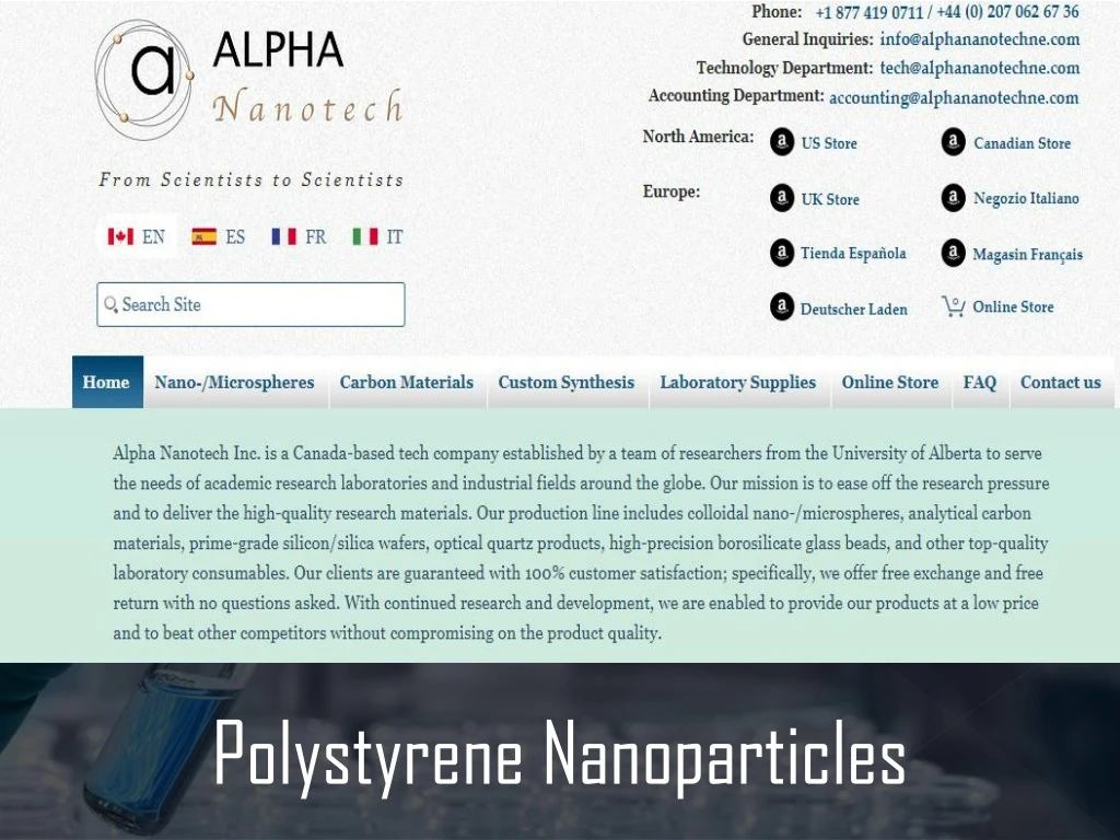 polystyrene nanoparticles