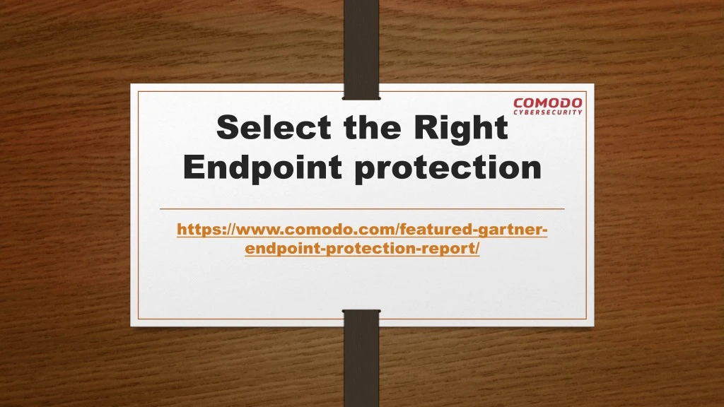 select the right endpoint protection