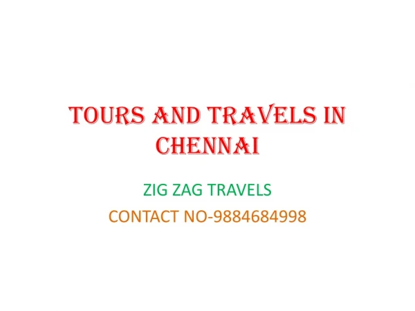 tours and travels in chennai