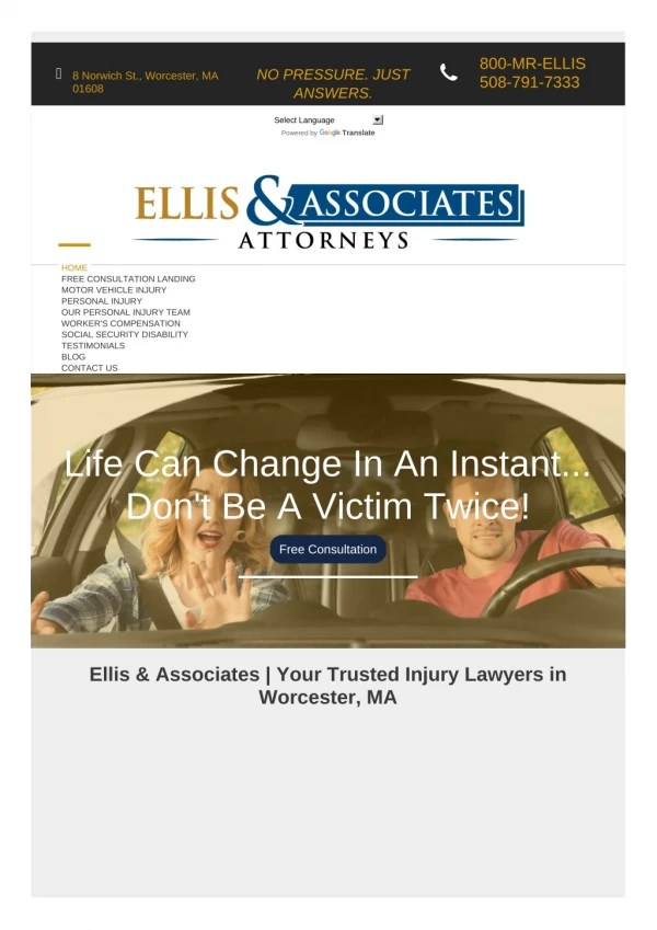 Personal Injury attorney in Worcester