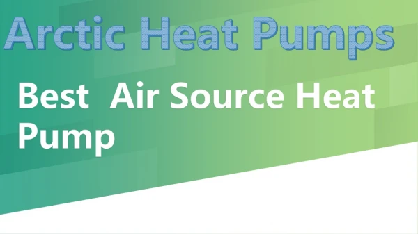 Understanding of Air Source Heat Pump