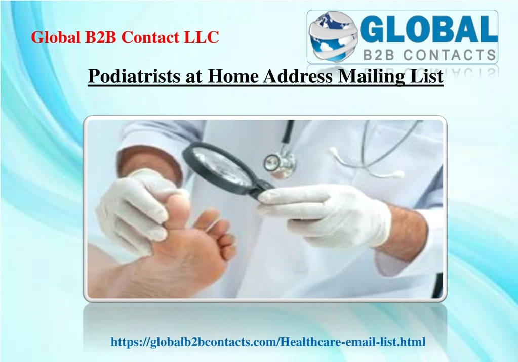 podiatrists at home address mailing list