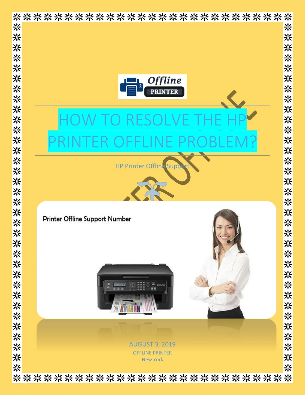 how to resolve the hp printer offline problem