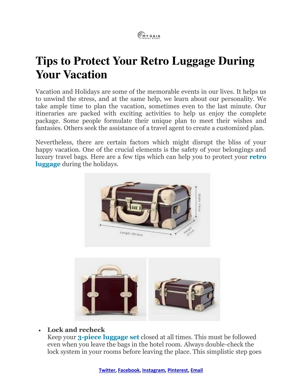 tips to protect your retro luggage during your