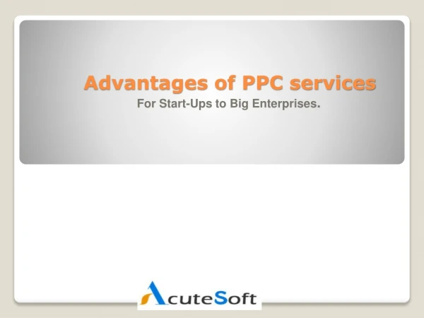 advantage of PPC services