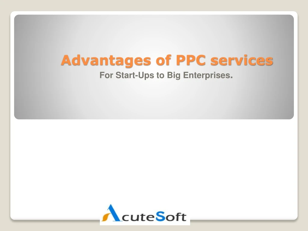 advantages of ppc services
