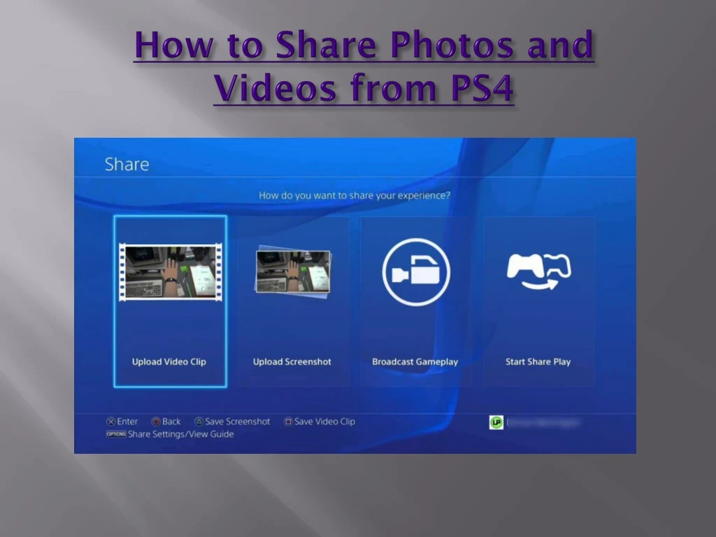 how to share photos and videos from ps4