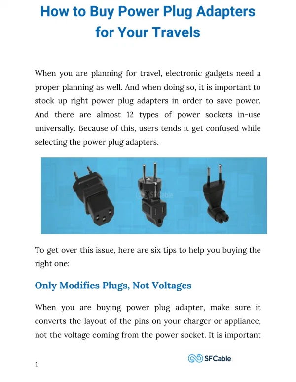How to Buy Power Plug Adapters for Your Travels