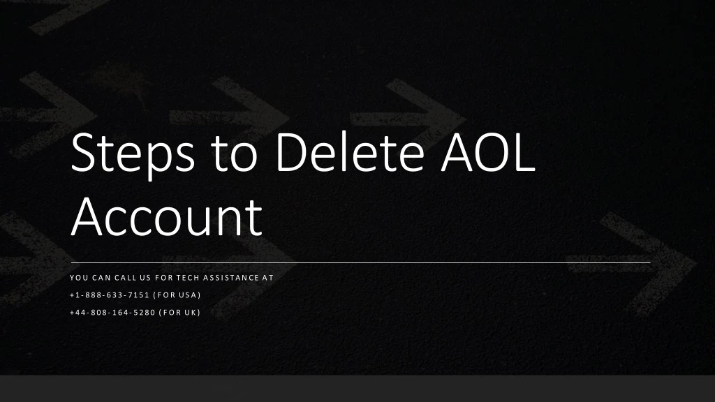 steps to delete aol account