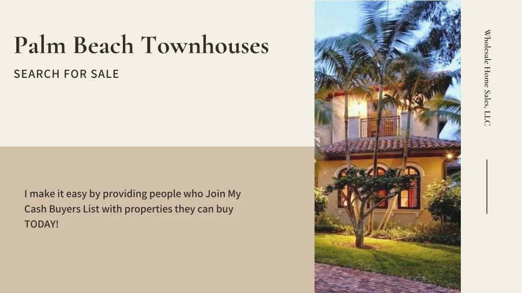 palm beach townhouses search for sale