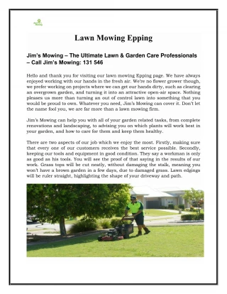 lawn mowing Epping