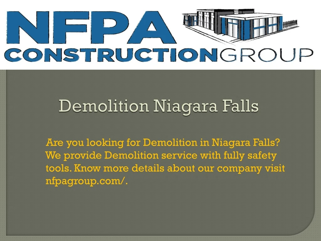demolition niagara falls