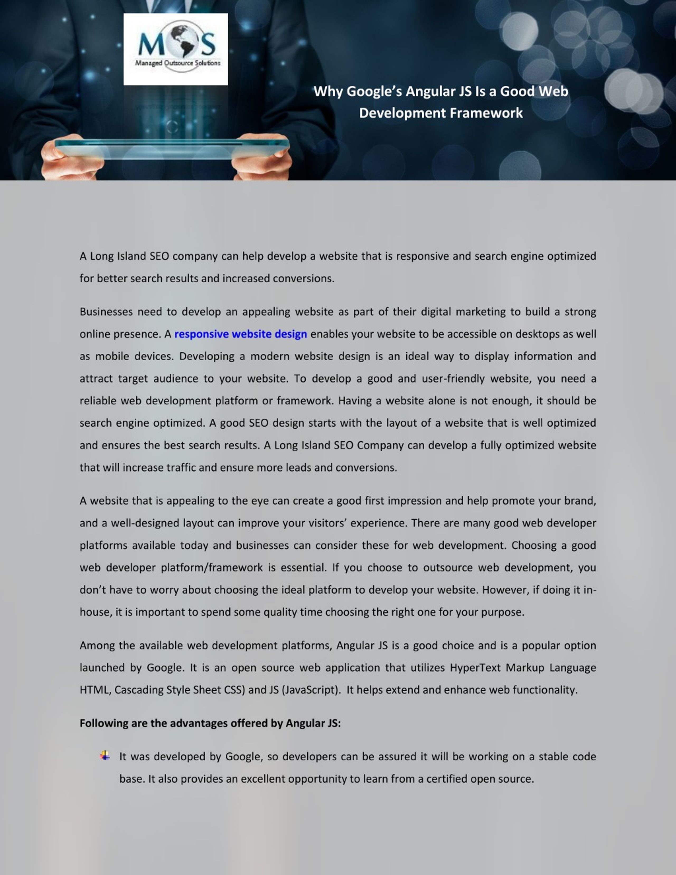 PPT - Why Google’s Angular JS Is a Good Web Development Framework ...