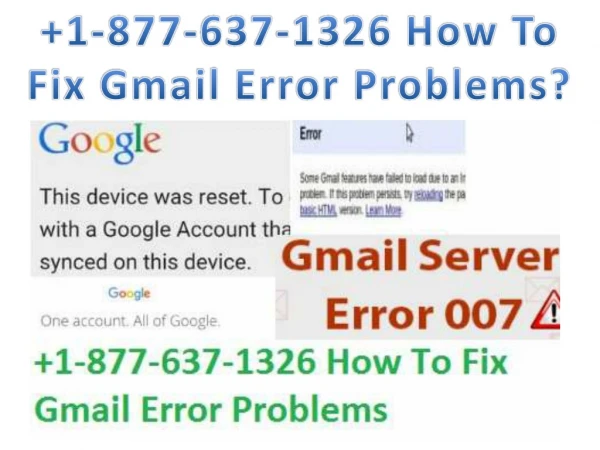 How To Fix Gmail Error Problems