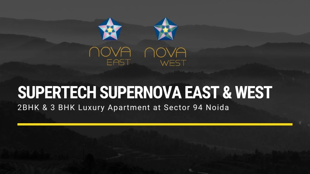 supertech supernova east west 2bhk 3 bhk luxury