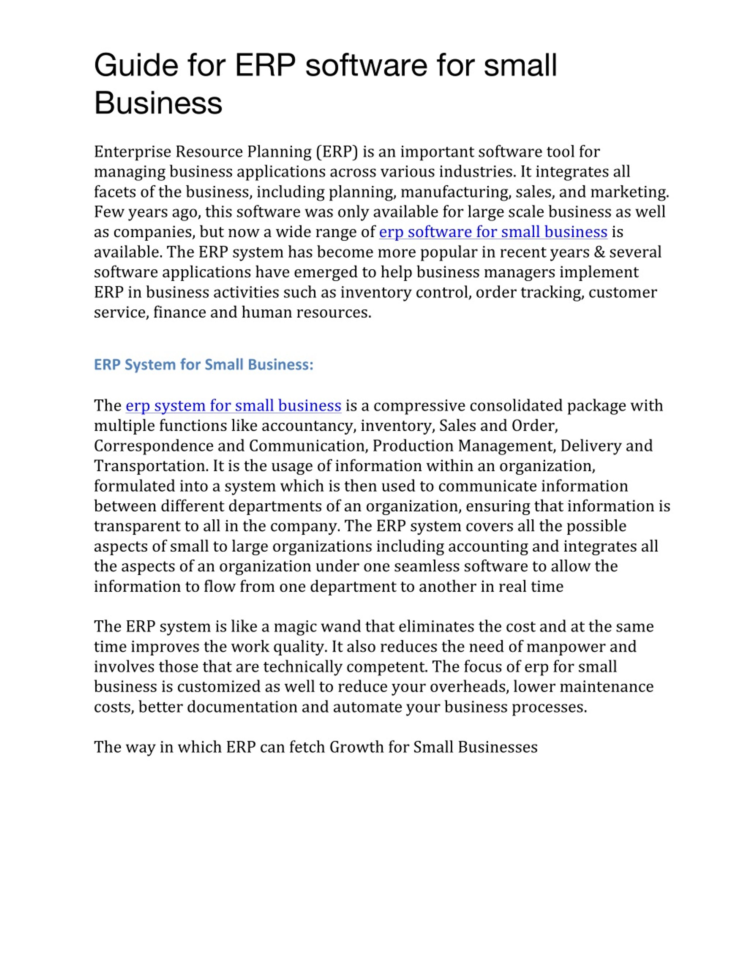 PPT - Guide for ERP software for small Business PowerPoint Presentation ...