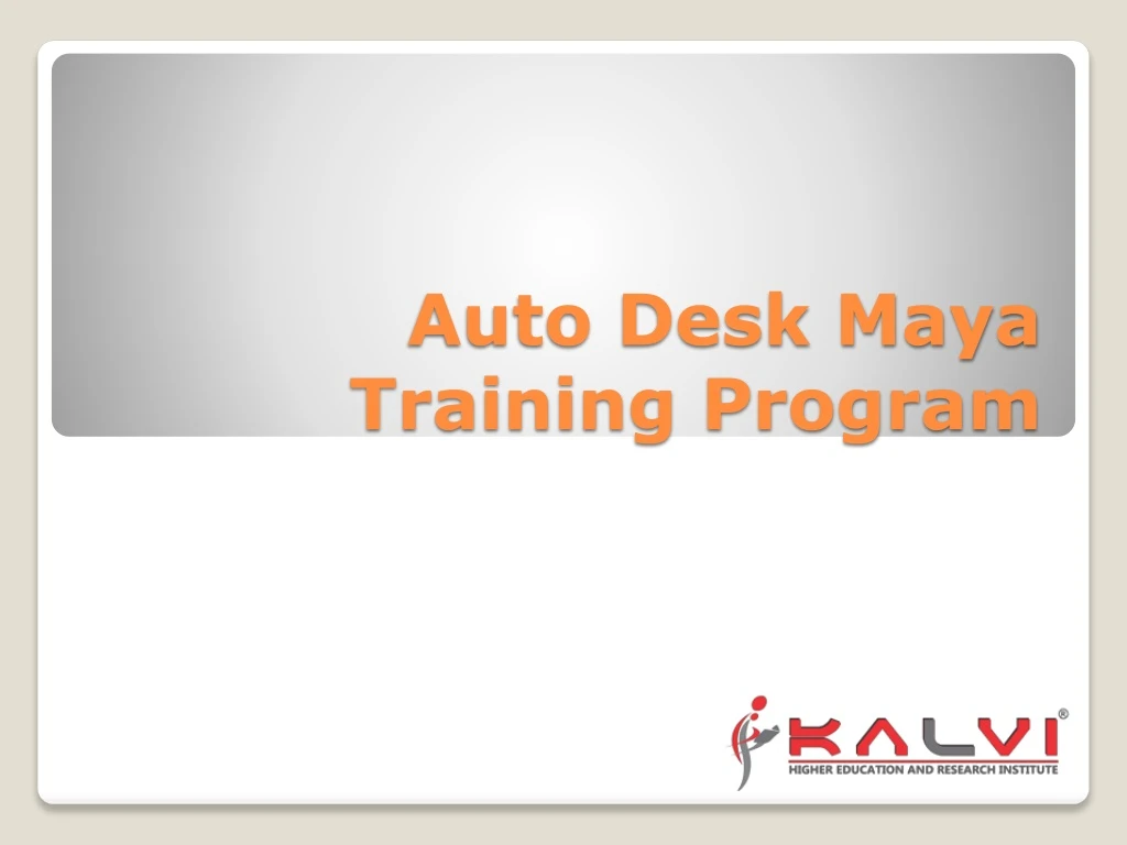 auto desk maya training program