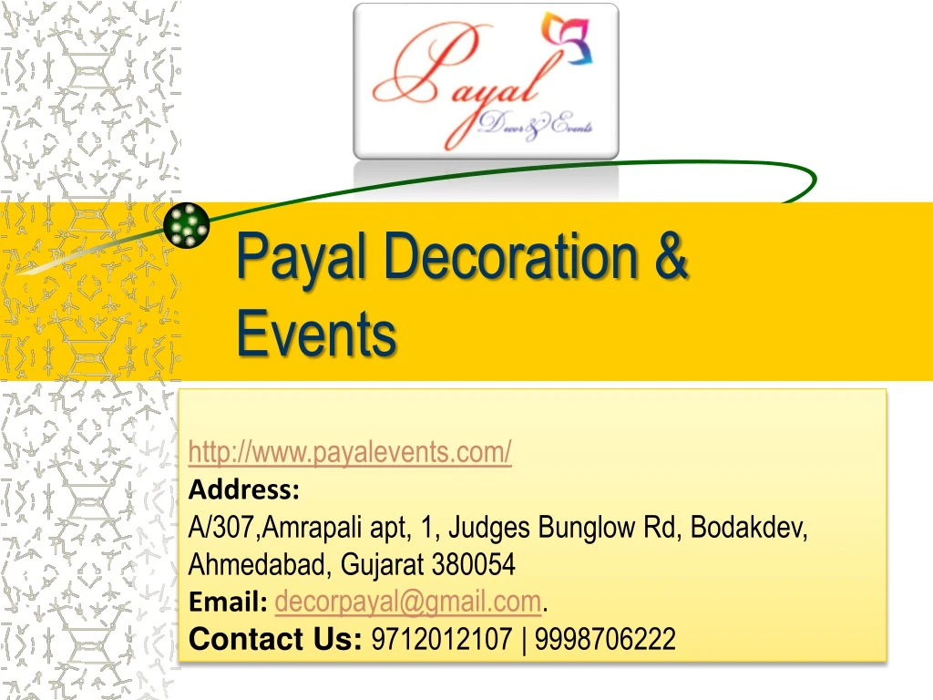 payal decoration events