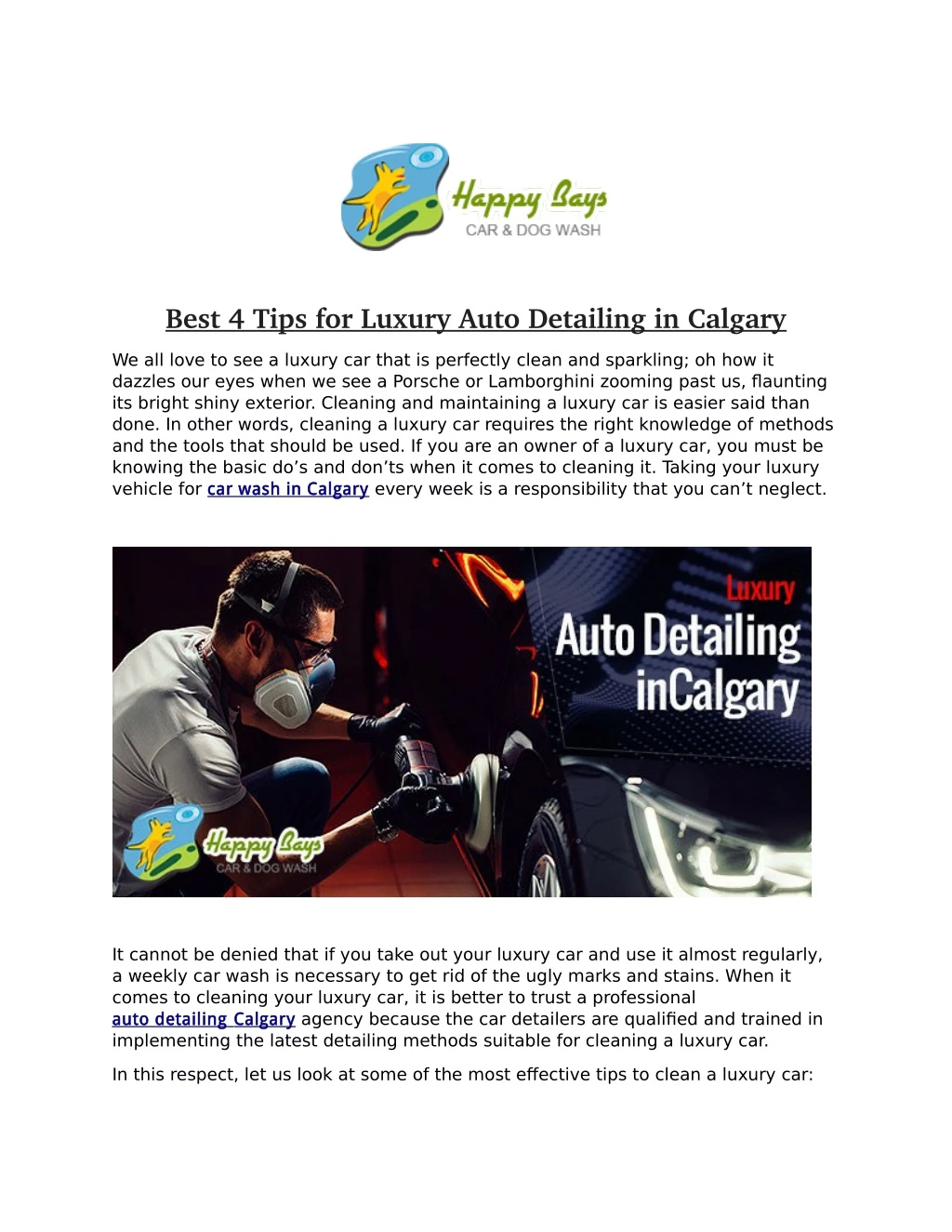 best 4 tips for luxury auto detailing in calgary