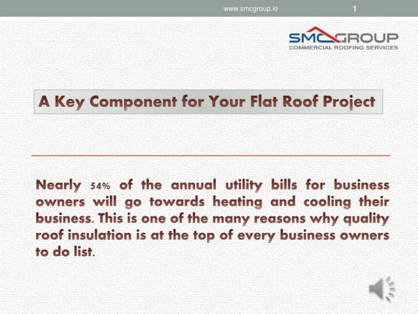 A Key Component for Your Flat Roof Project