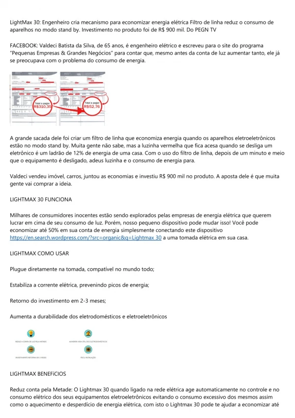 Lightmax 30 aonde comprar