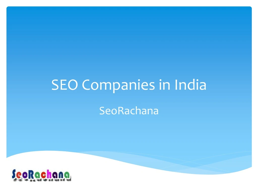 seo companies in india